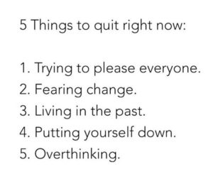 5 Things to Quit | rashon